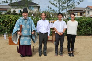 神栖市Ｈさま邸、地鎮祭おめでとうございます　＼(^o^)／