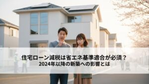 住宅ローン減税は省エネ基準適合が必須？2024年以降の新築への影響とは