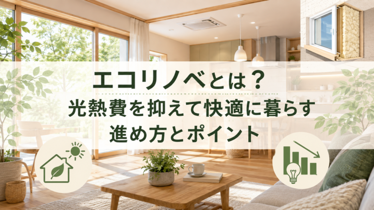 エコリノベとは？光熱費を抑えて快適に暮らすための進め方とポイント